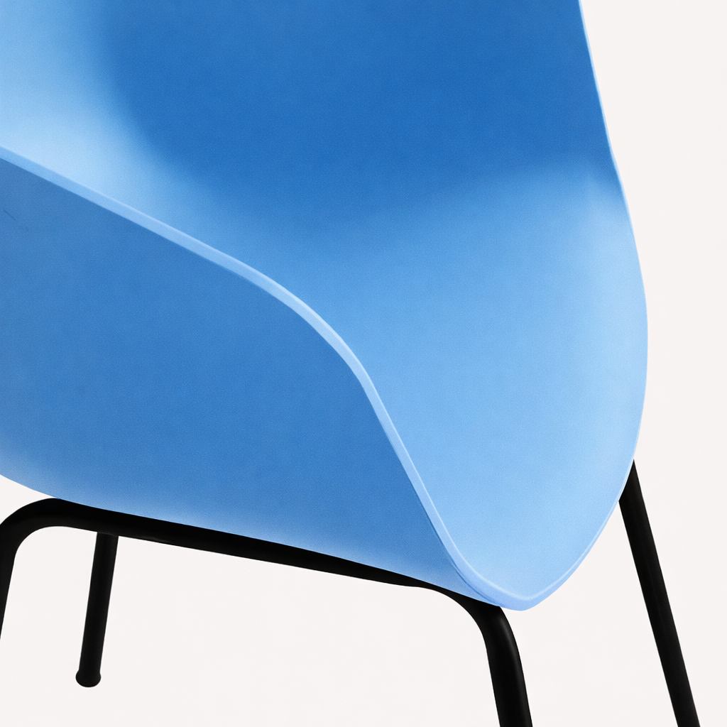 Ensemble de 6 chaises Eleganza bleues et noires