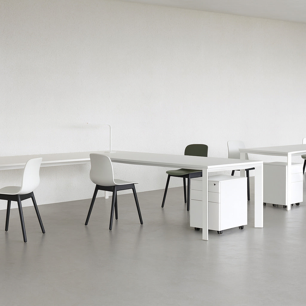 Set of 4 Gosto “Histo” Mobile Pedestal - White - Outlet