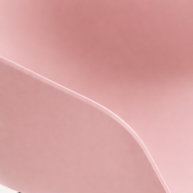 Ensemble de 6 chaises Eleganza roses et noires