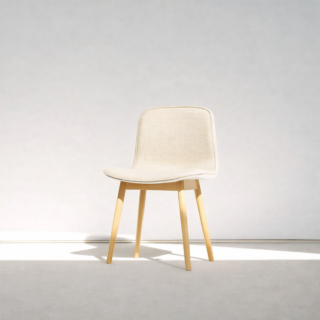 Ensemble de 6 chaises Jamie - Blanc et beige