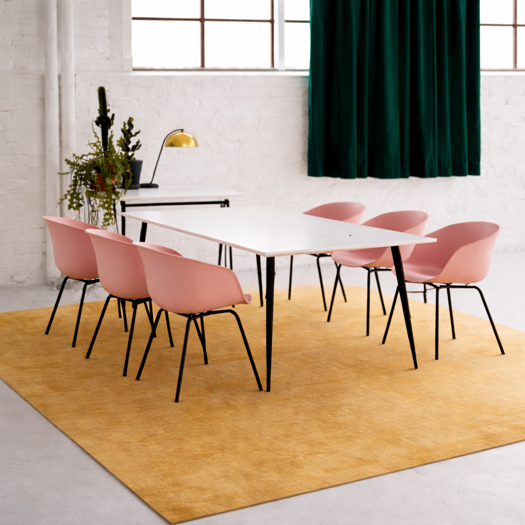 Ensemble de 6 chaises Eleganza roses et noires