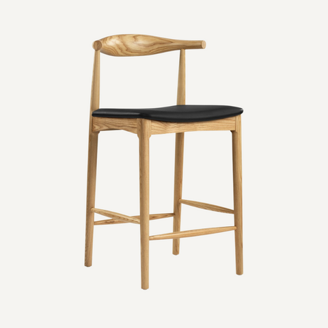 Elbow wooden bar stool - 73 cm