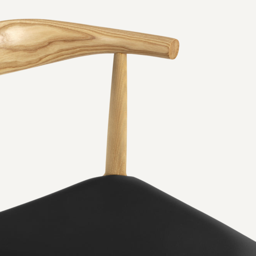 Elbow wooden bar stool - 73 cm