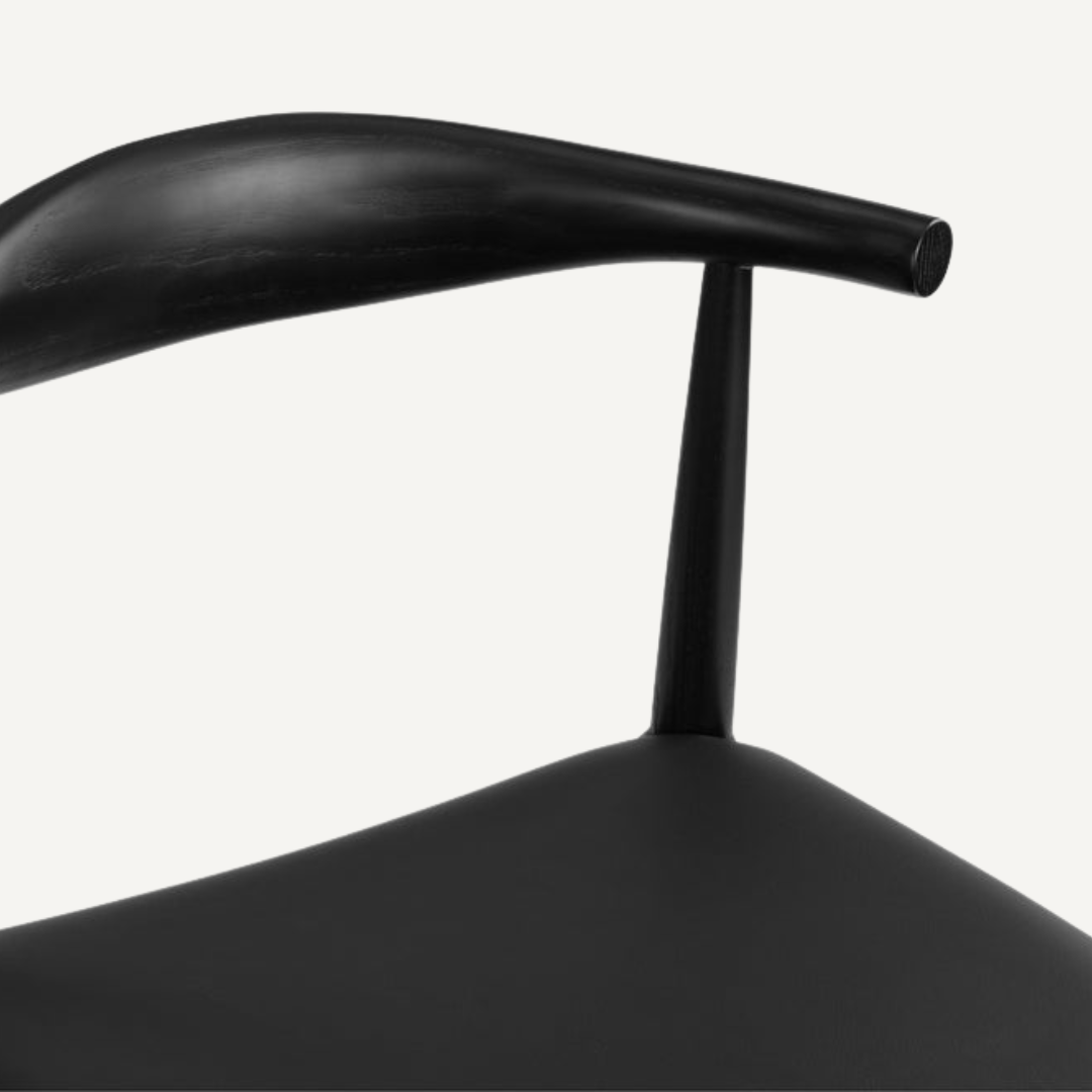 Elbow wooden bar stool - 65 cm