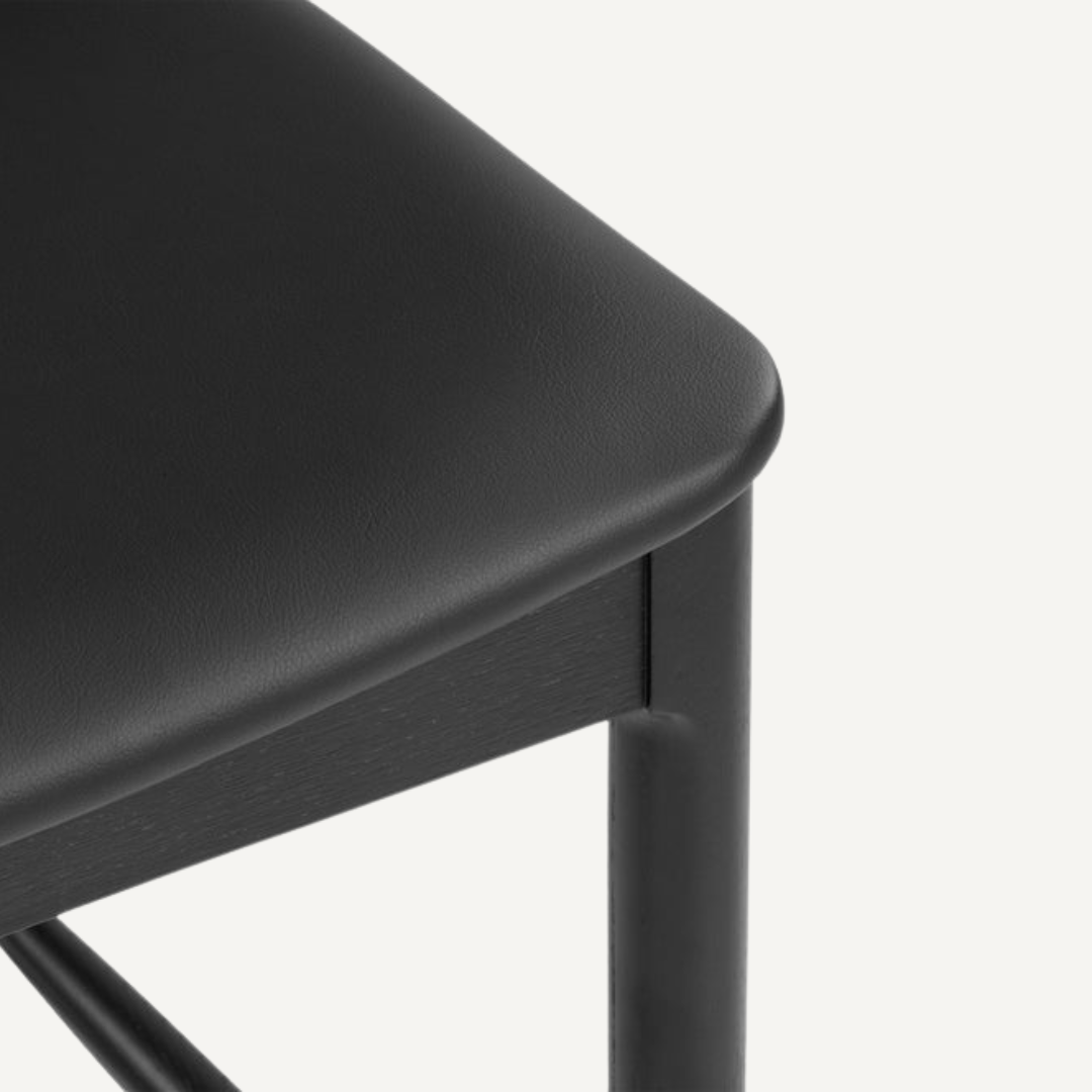 Elbow wooden bar stool - 65 cm