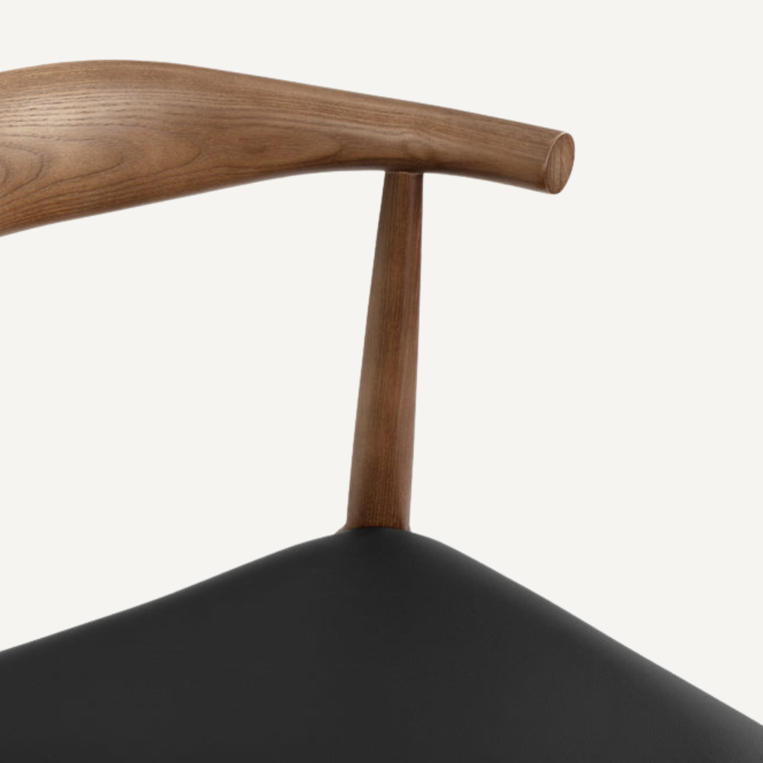 Elbow wooden bar stool - 73 cm