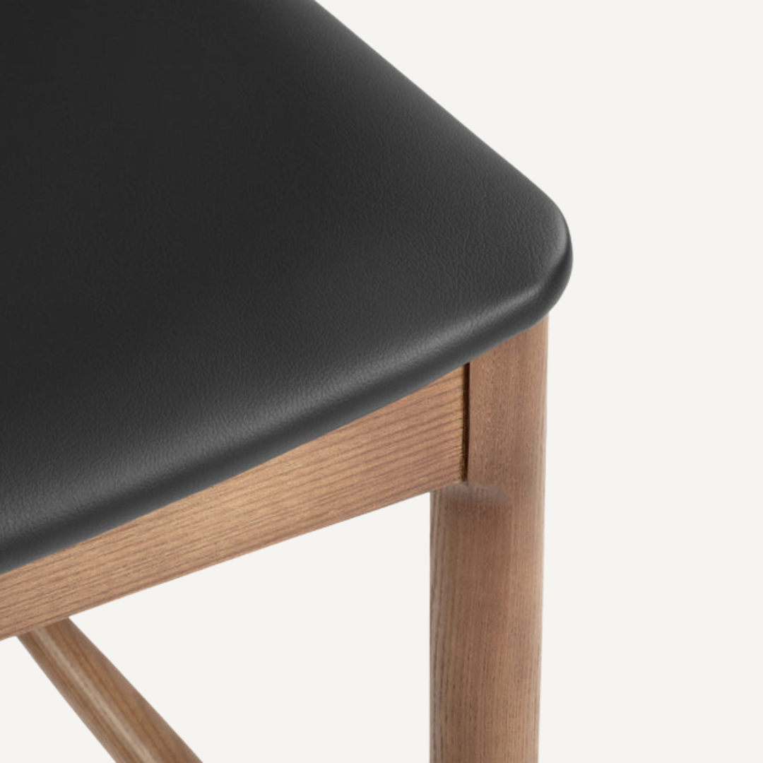 Elbow wooden bar stool - 65 cm