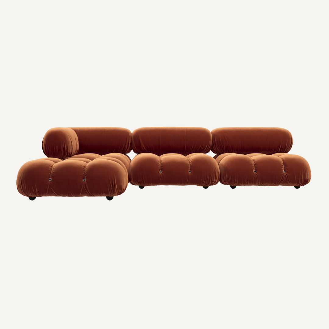 3-seater modular sofa with footrest - Camelia