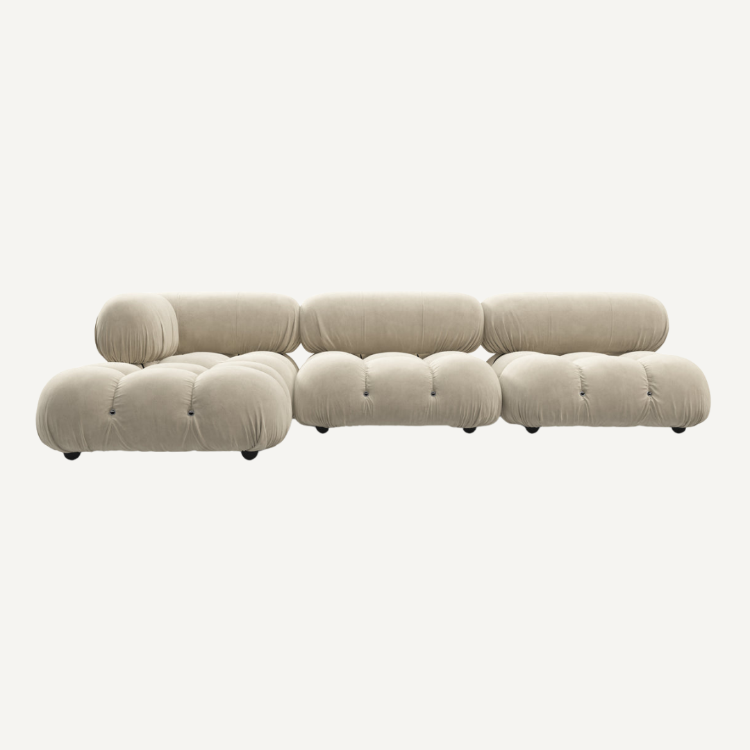 3-seater modular sofa with footrest - Camelia