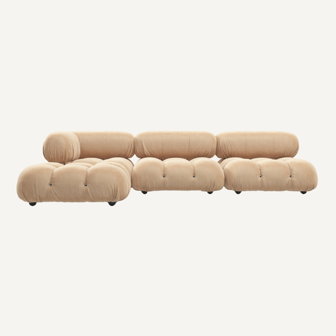 3-seater modular sofa with footrest - Camelia