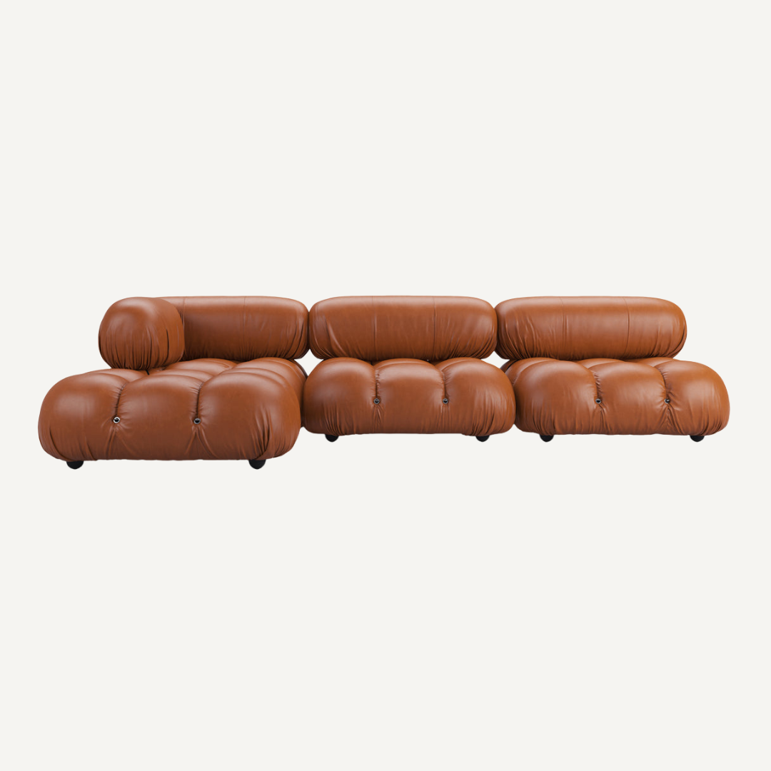 3-seater modular sofa with footrest - Camelia