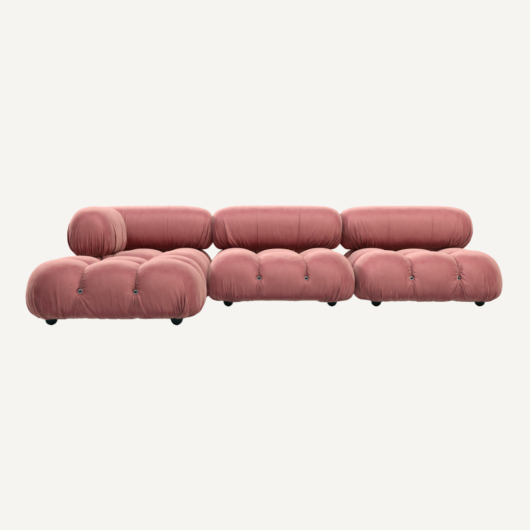 3-seater modular sofa with footrest - Camelia