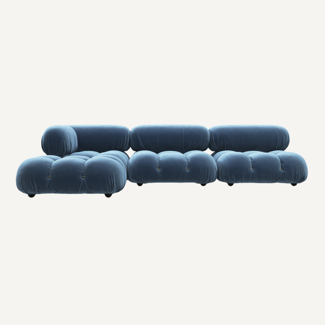3-seater modular sofa with footrest - Camelia