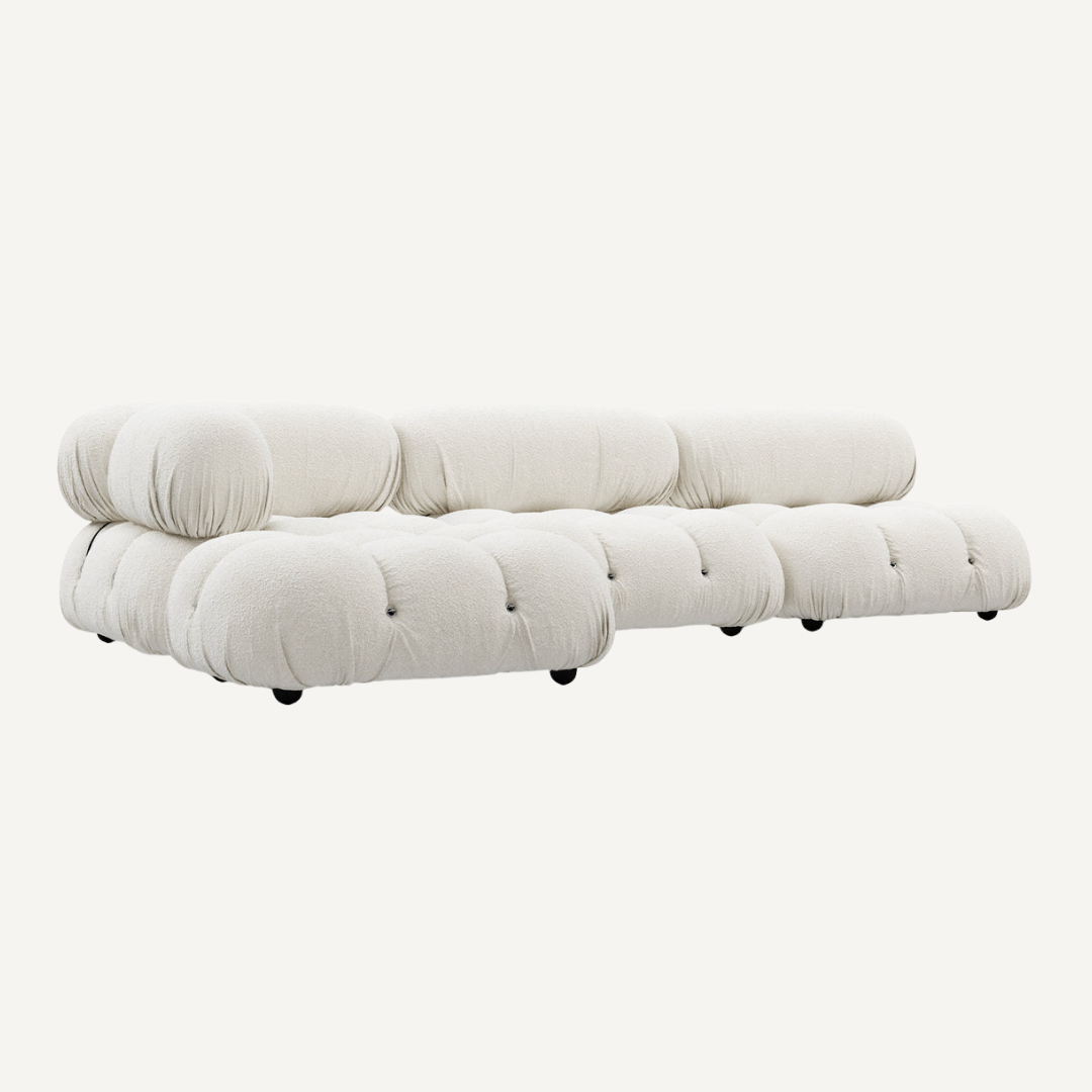 3-seater modular sofa with footrest - Camelia