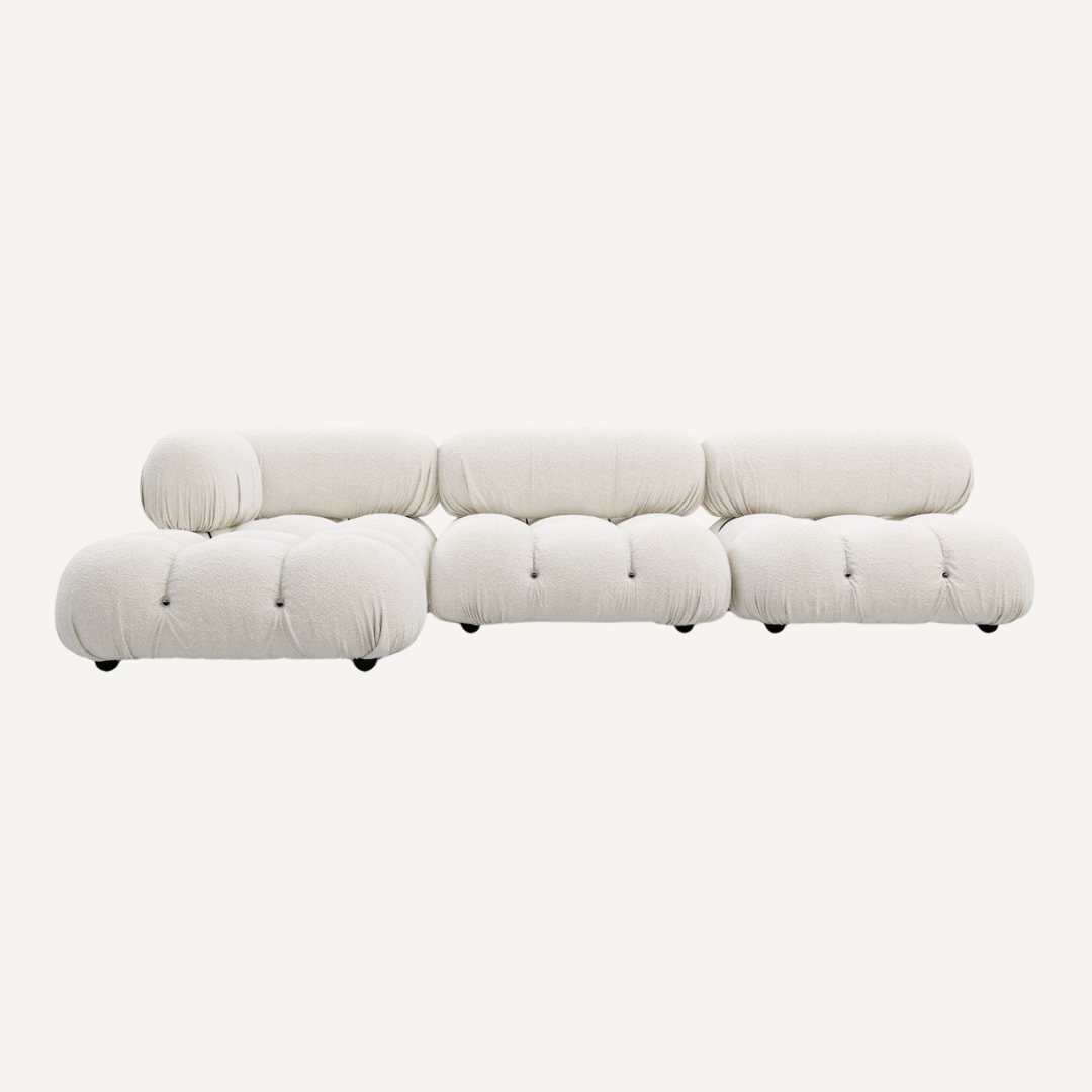 3-seater modular sofa with footrest - Camelia