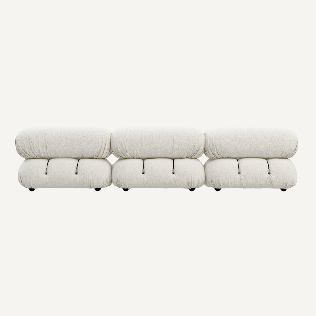3-seater modular sofa with footrest - Camelia