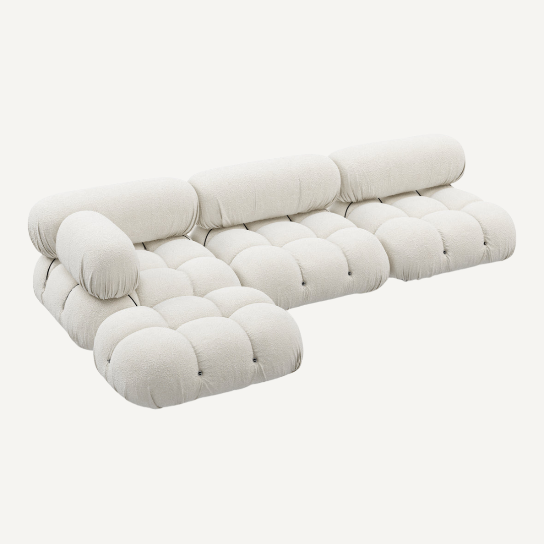 3-seater modular sofa with footrest - Camelia