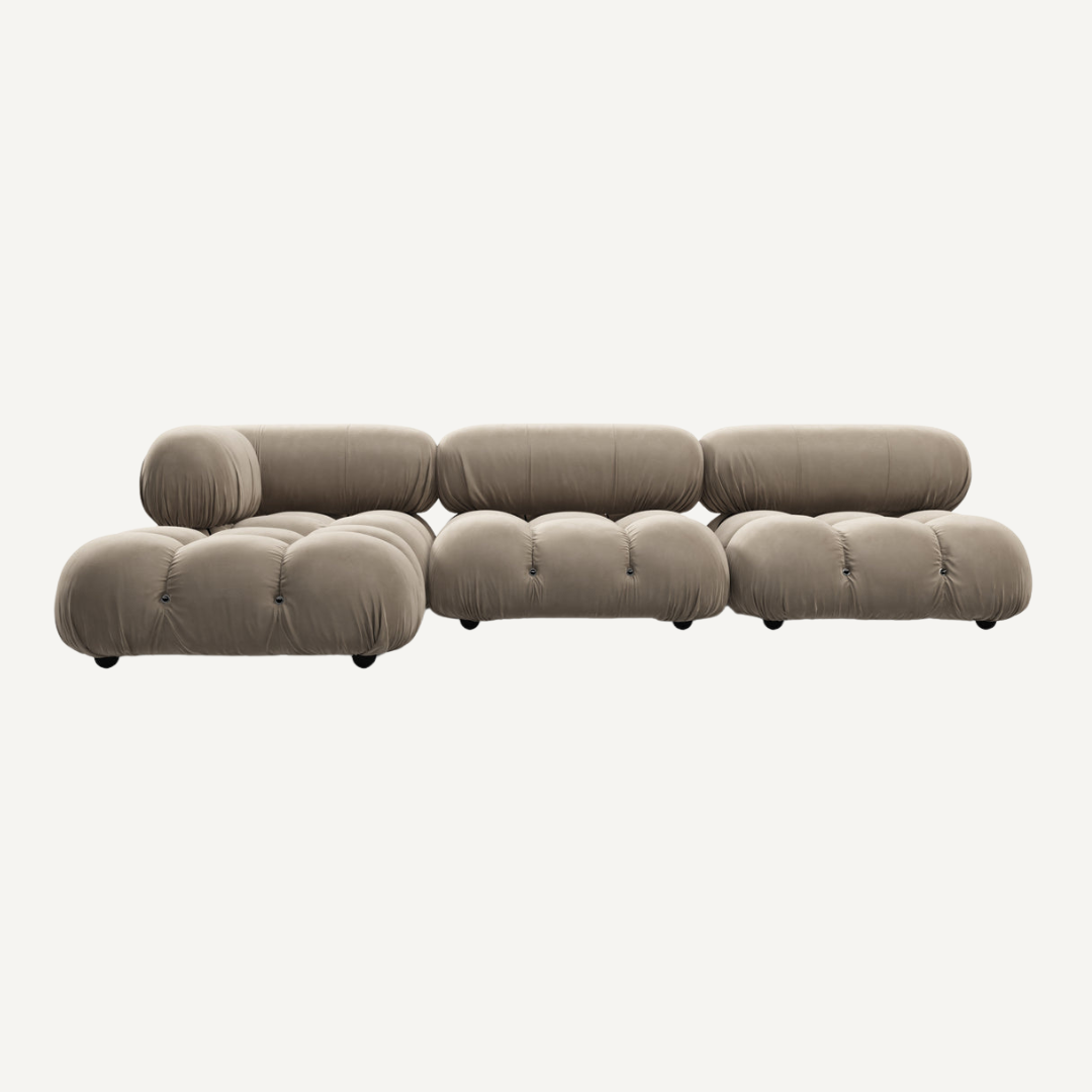 3-seater modular sofa with footrest - Camelia