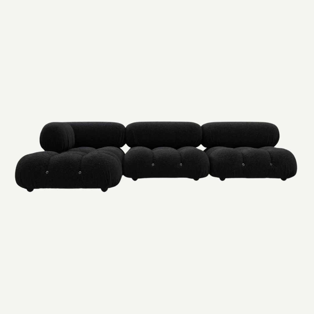 3-seater modular sofa with footrest - Camelia