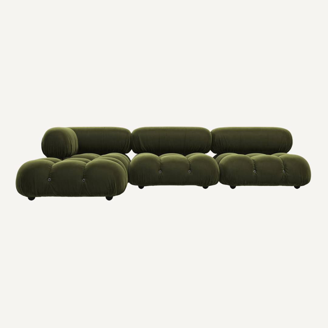 3-seater modular sofa with footrest - Camelia