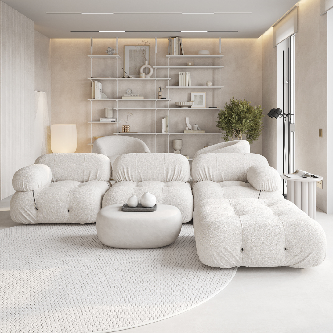 3-seater modular straight sofa - Camelia