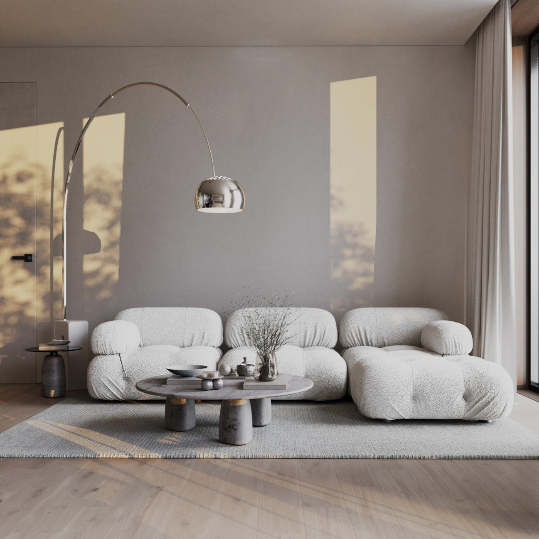 3-seater modular straight sofa - Camelia