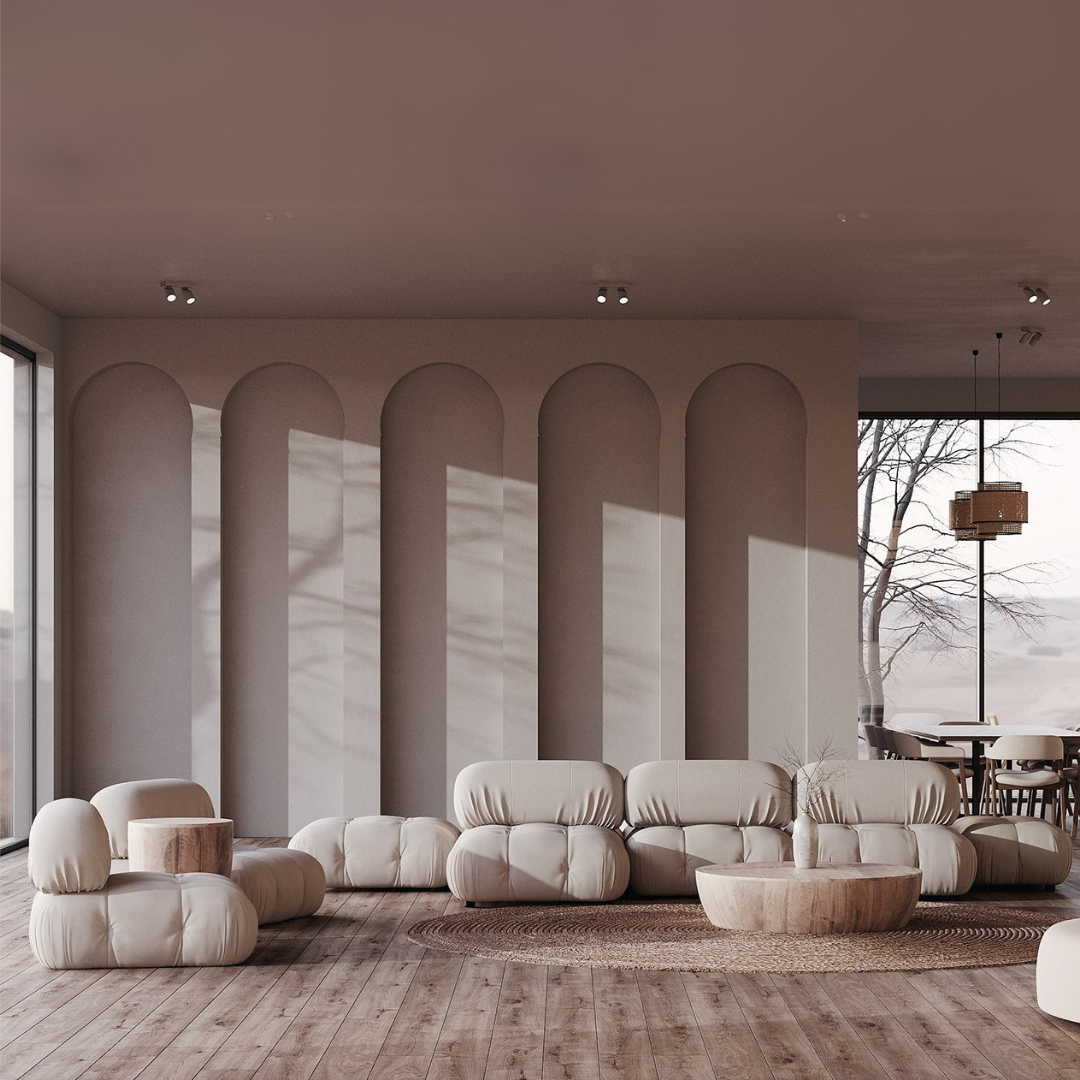 Rectangular footrest 95 x 65 cm - Camelia modular sofa