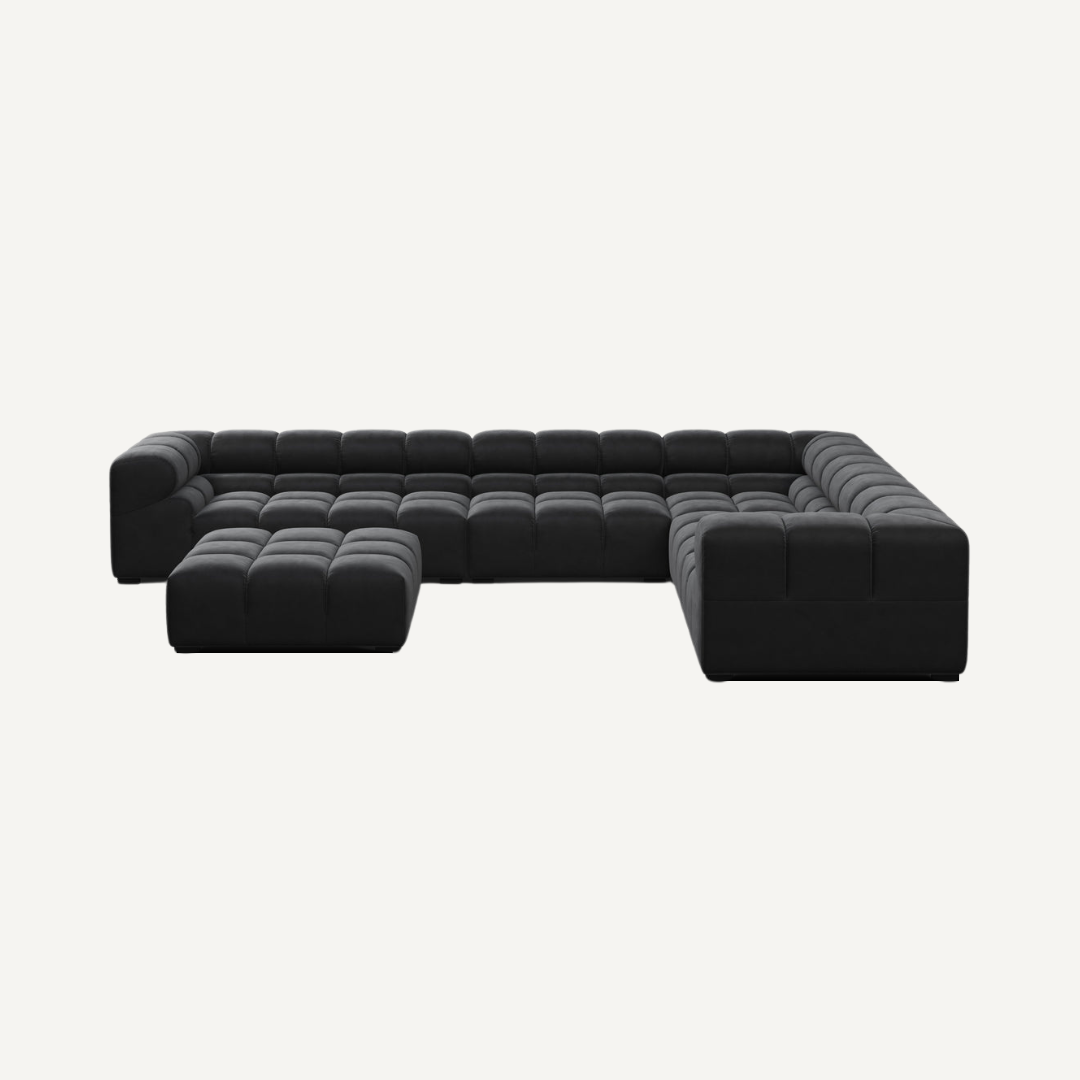 Large Panoramic Corner Modular Sofa with Footstool 388 cm x 320 cm – Tully