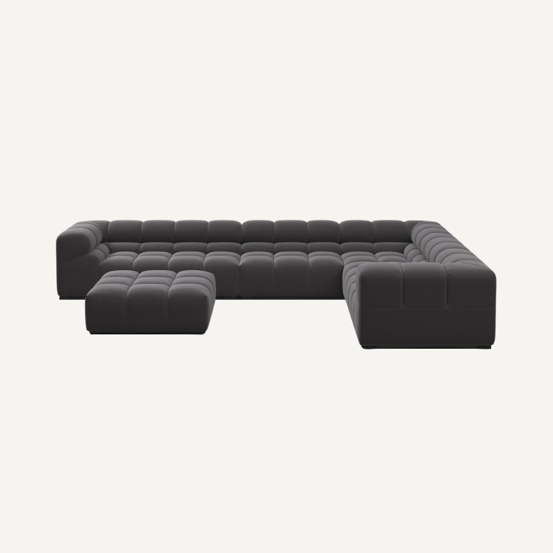 Large Panoramic Corner Modular Sofa with Footstool 388 cm x 320 cm – Tully