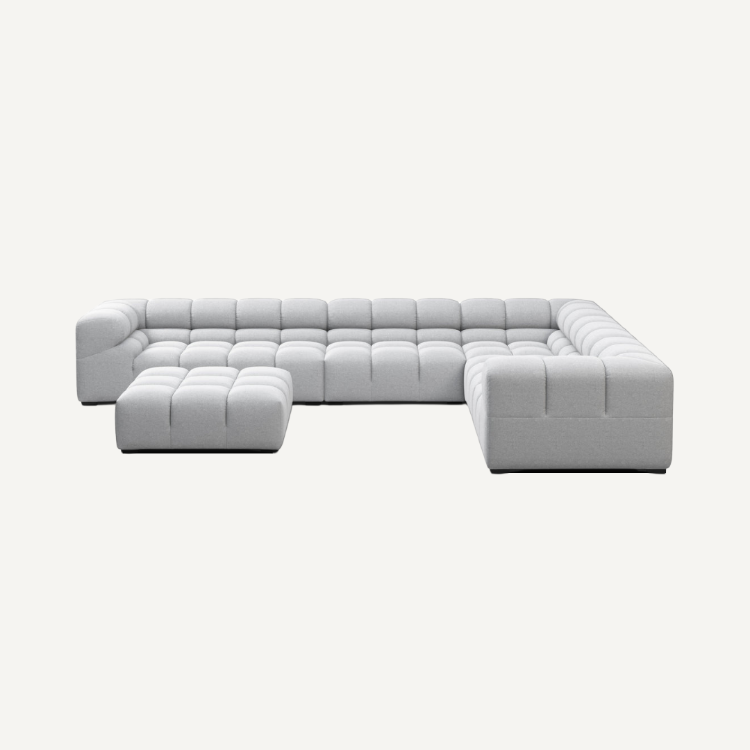Large Panoramic Corner Modular Sofa with Footstool 388 cm x 320 cm – Tully