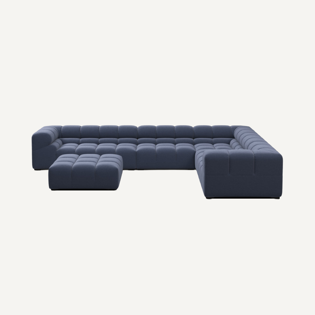 Large Panoramic Corner Modular Sofa with Footstool 388 cm x 320 cm – Tully