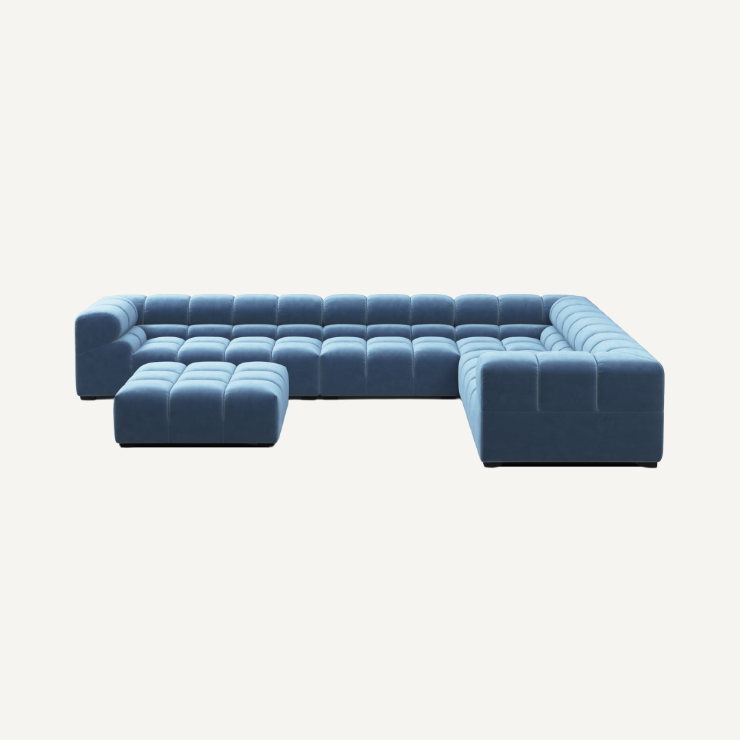 Large Panoramic Corner Modular Sofa with Footstool 388 cm x 320 cm – Tully