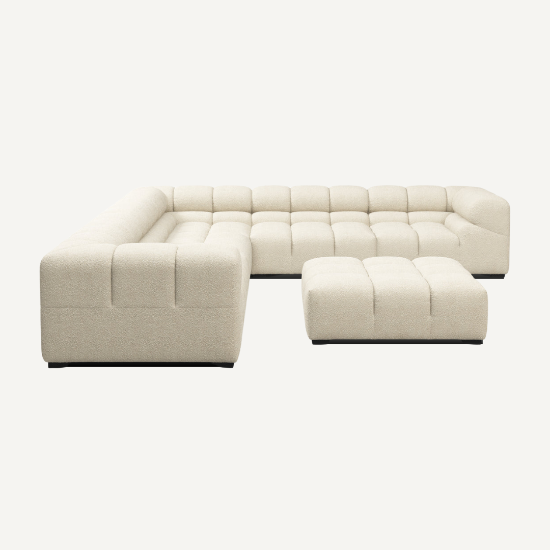 Large Panoramic Corner Modular Sofa with Footstool 388 cm x 320 cm – Tully