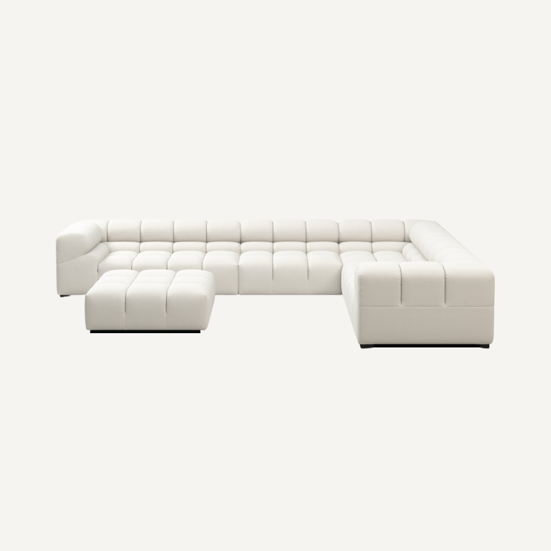 Large Panoramic Corner Modular Sofa with Footstool 388 cm x 320 cm – Tully
