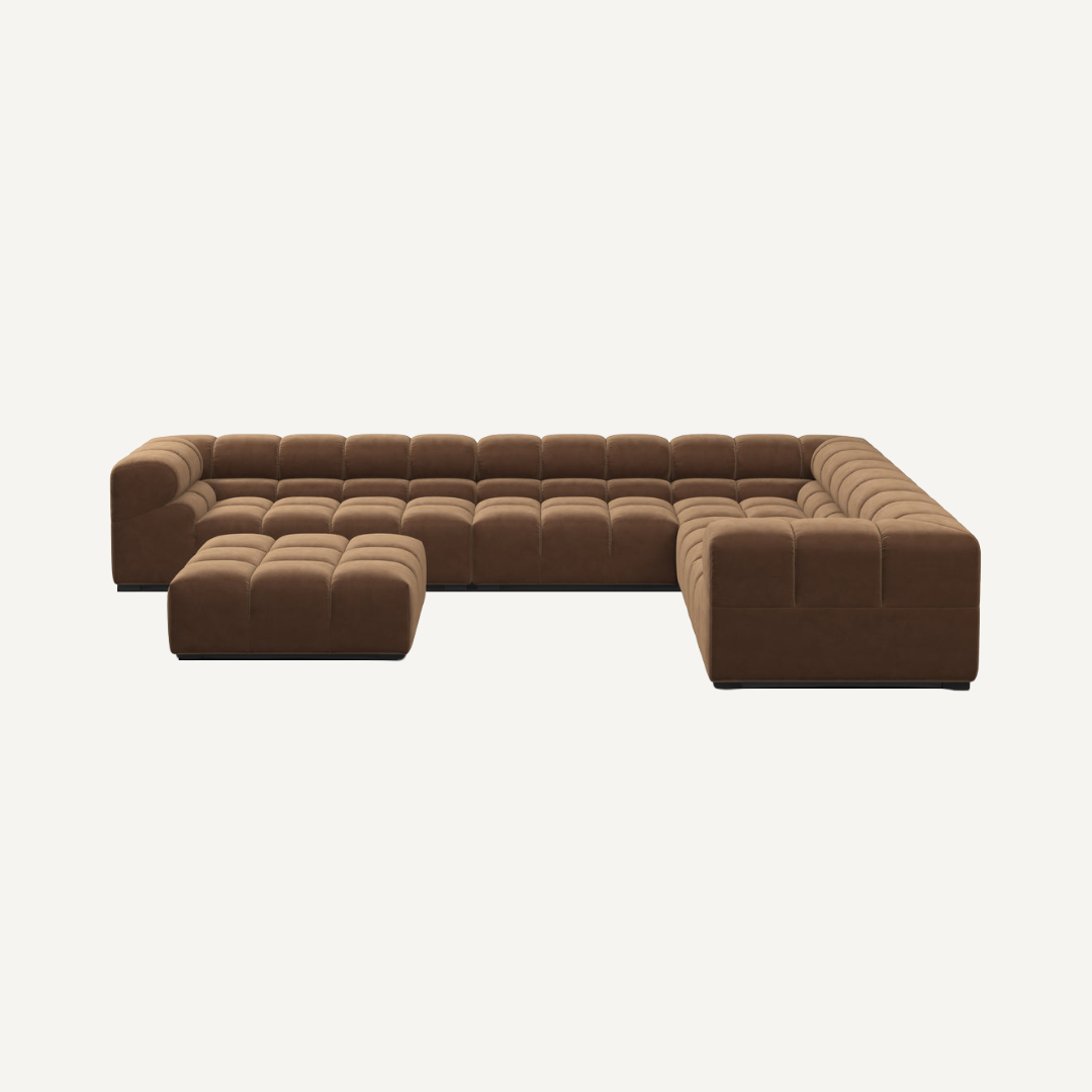 Large Panoramic Corner Modular Sofa with Footstool 388 cm x 320 cm – Tully