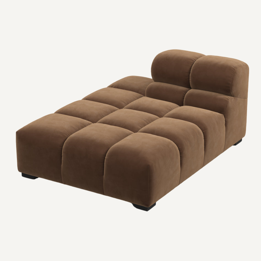 Long Chaise with Cut Backrest on Left for Tully Modular Sofa