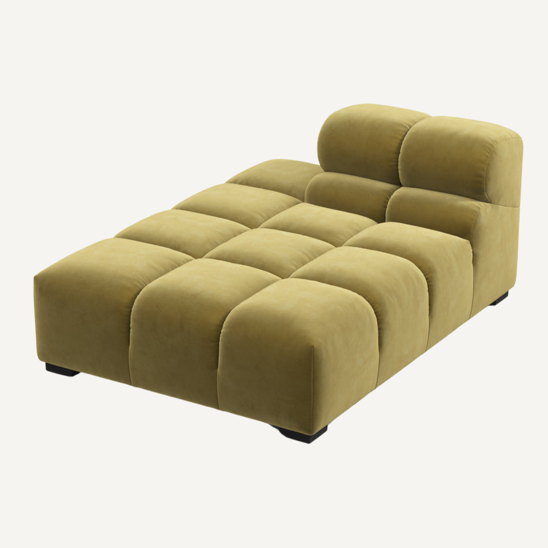 Long Chaise with Cut Backrest on Left for Tully Modular Sofa