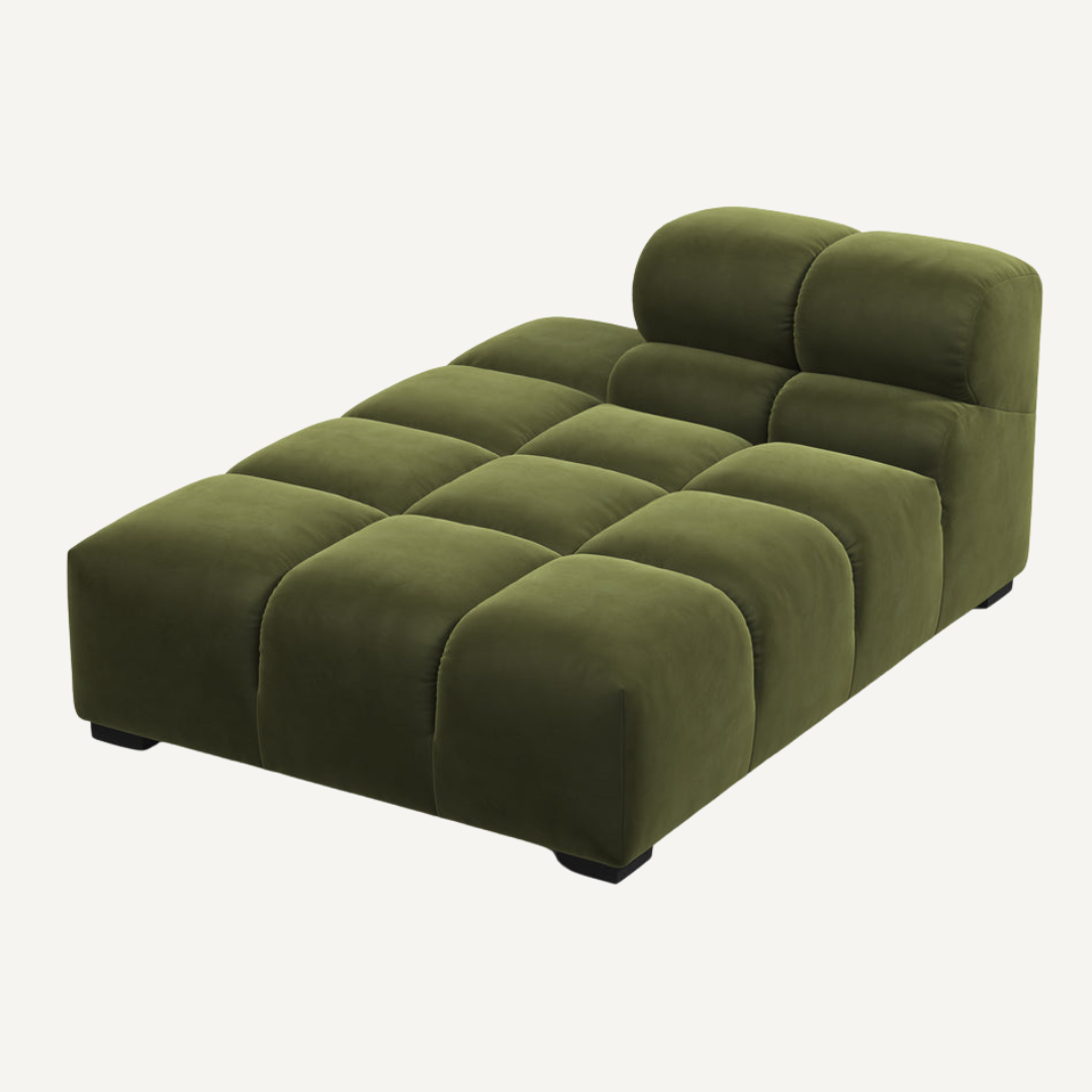 Long Chaise with Cut Backrest on Left for Tully Modular Sofa