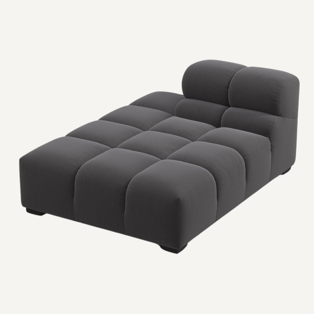 Long Chaise with Cut Backrest on Left for Tully Modular Sofa