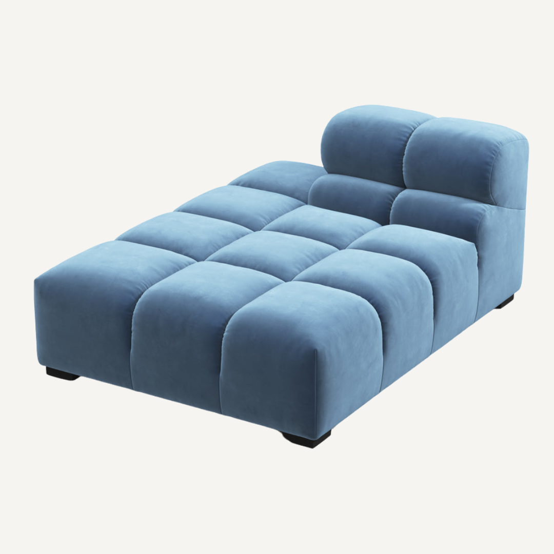 Long Chaise with Cut Backrest on Left for Tully Modular Sofa