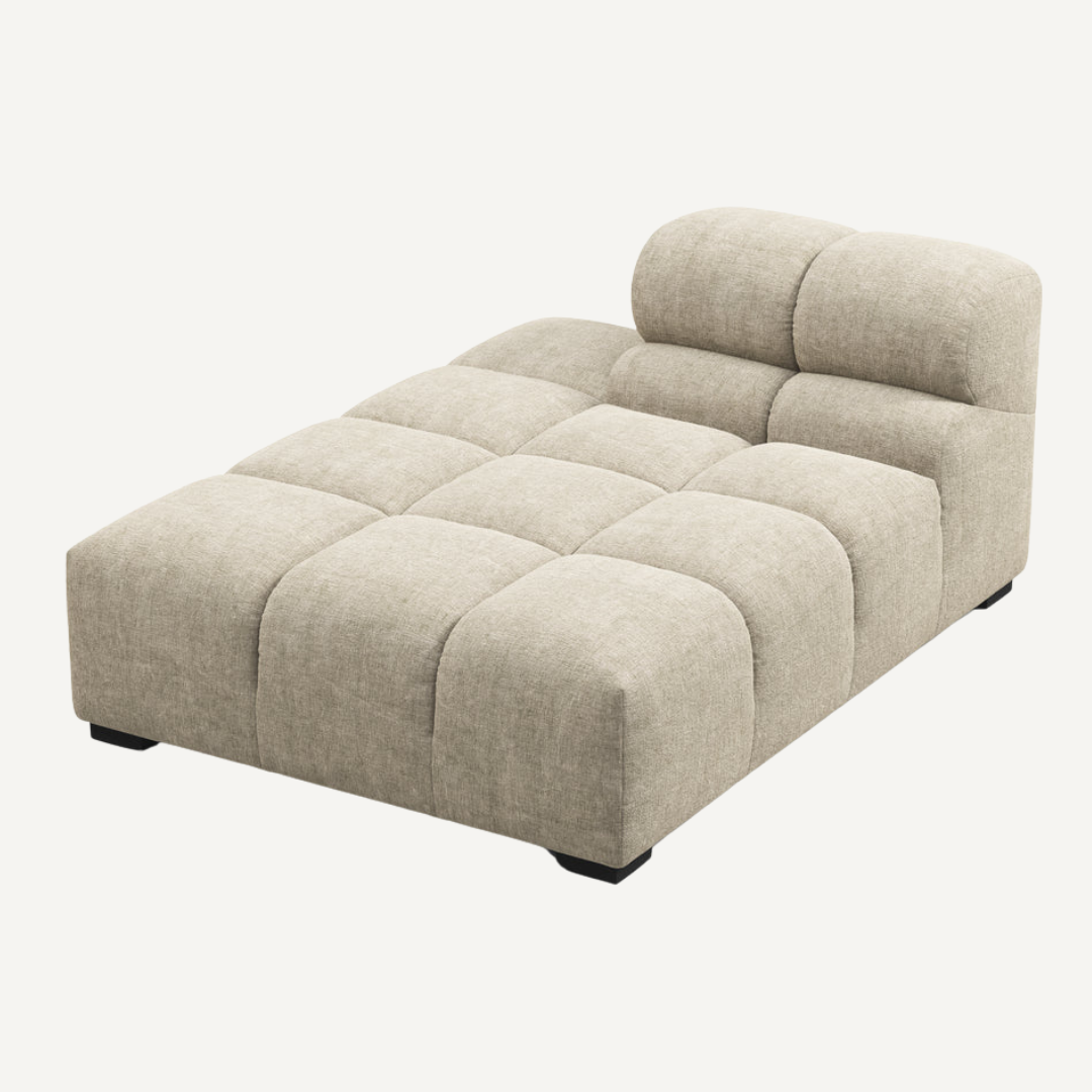 Long Chaise with Cut Backrest on Left for Tully Modular Sofa