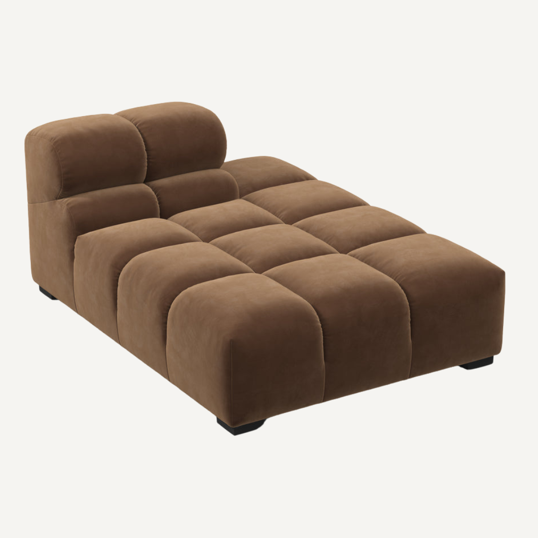 Long Chaise with Cut Backrest on Right – Tully Modular Sofa