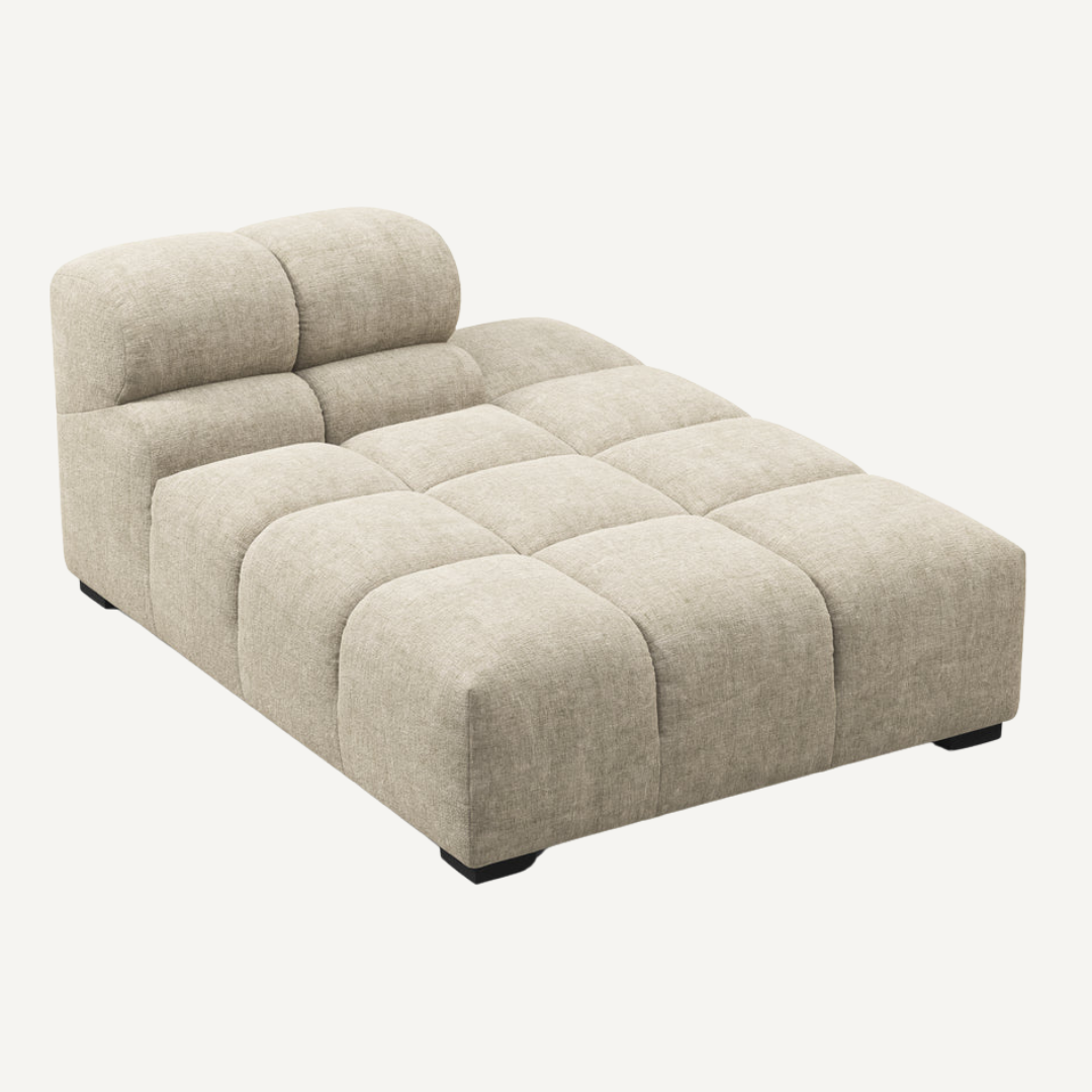 Long Chaise with Cut Backrest on Right – Tully Modular Sofa