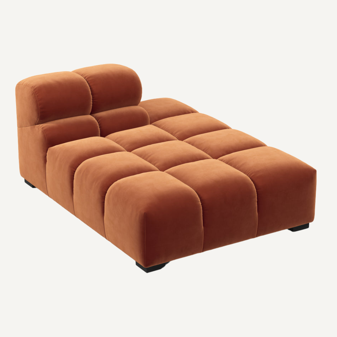 Long Chaise with Cut Backrest on Right – Tully Modular Sofa