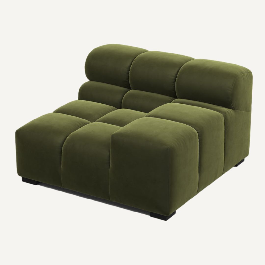 Left-Hand Low Armrest Corner Module for Tully Modular Sofa