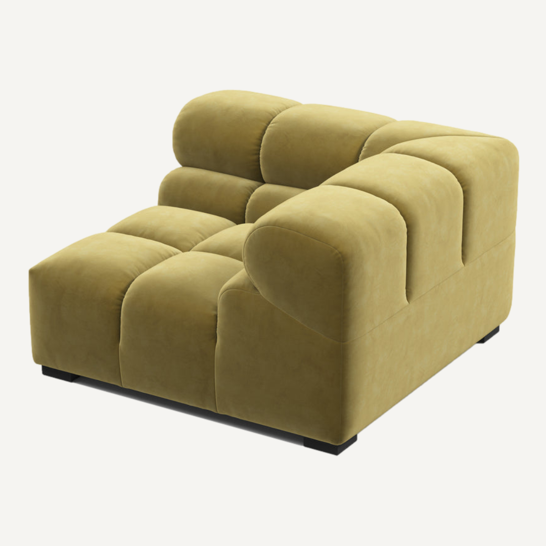 Left-Hand High Armrest Corner Module for Tully Modular Sofa