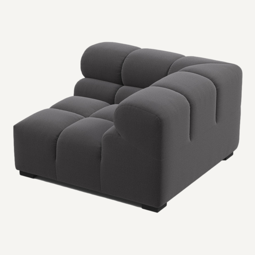 Left-Hand High Armrest Corner Module for Tully Modular Sofa