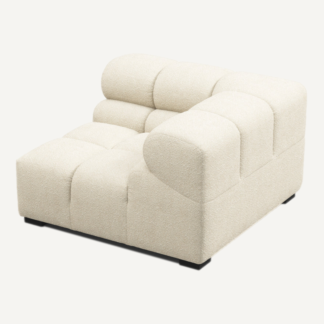 Left-Hand High Armrest Corner Module for Tully Modular Sofa