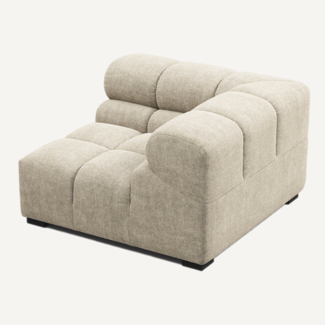 Left-Hand High Armrest Corner Module for Tully Modular Sofa