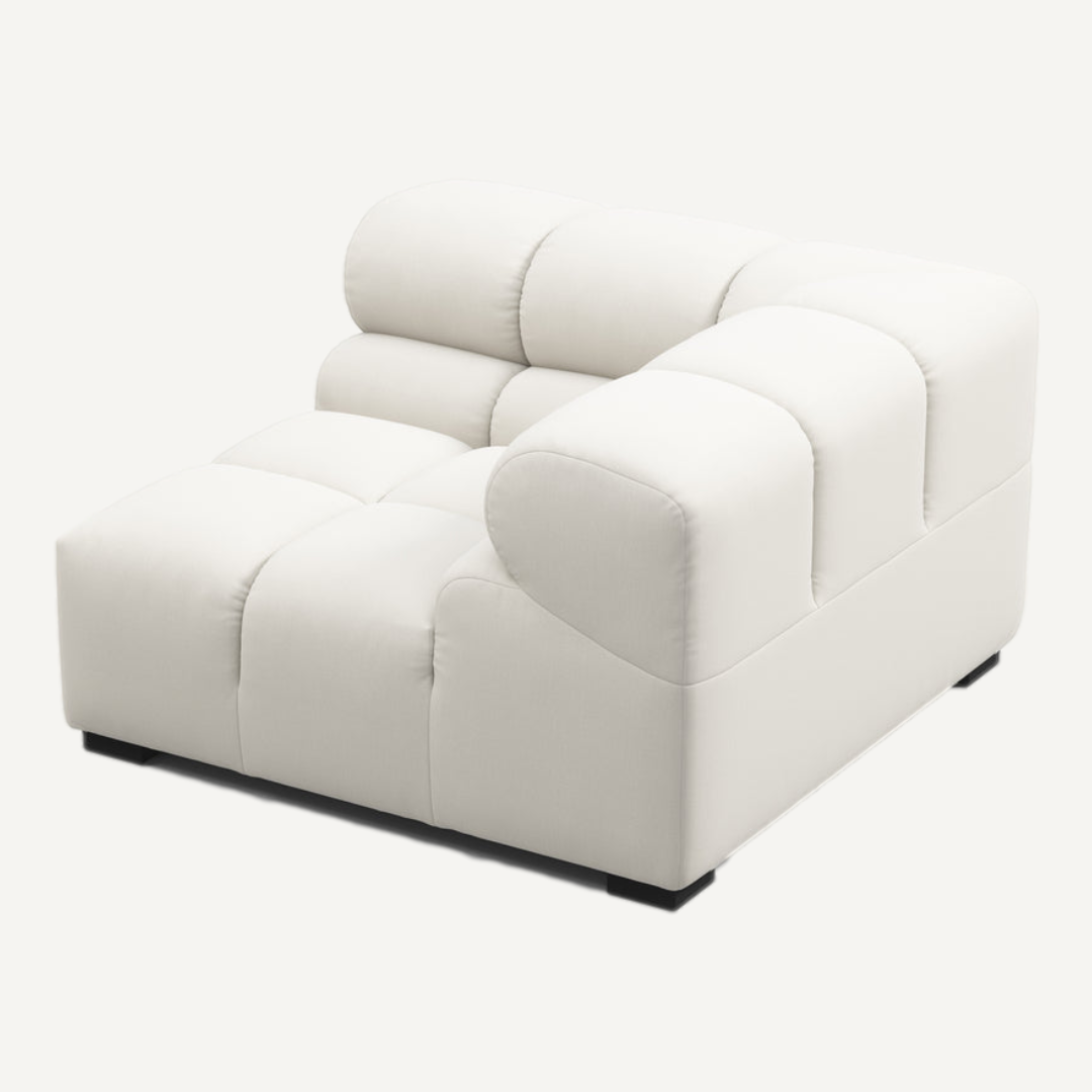 Left-Hand High Armrest Corner Module for Tully Modular Sofa